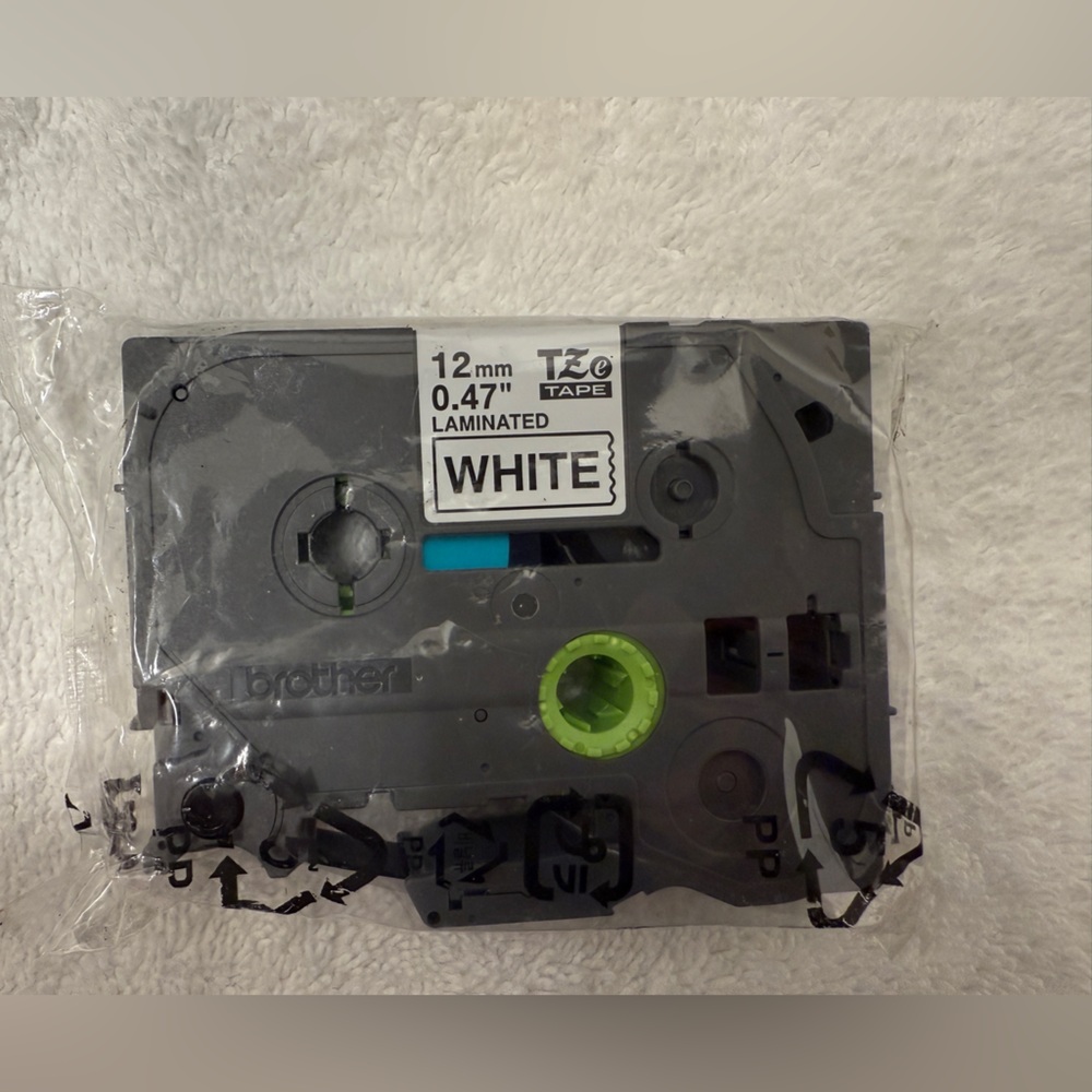 Brother Genuine TZE-231 Tape, 1/2" (0.47")Tape, Black on white, Laminated
